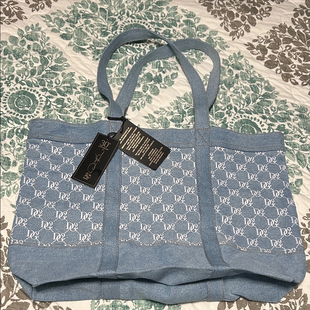 ExclusiveDG2 by Diane Gilman 30th anniversary denim tote bag